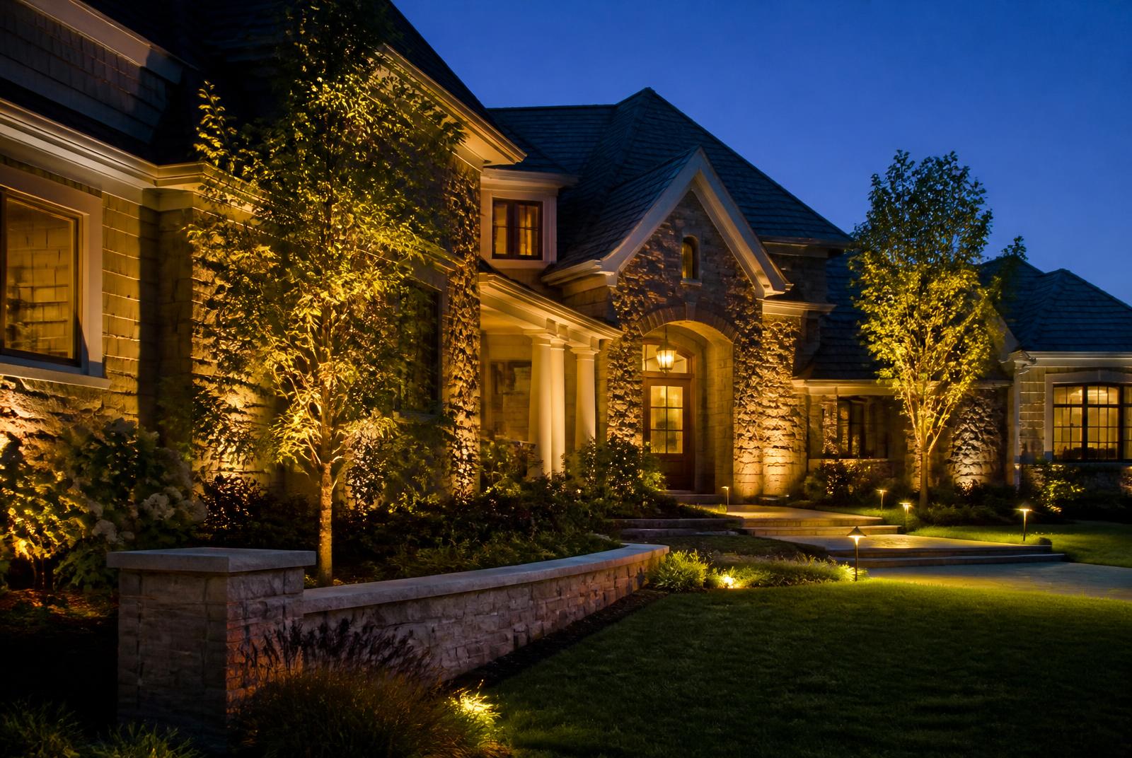 Stone Entry at Dusk