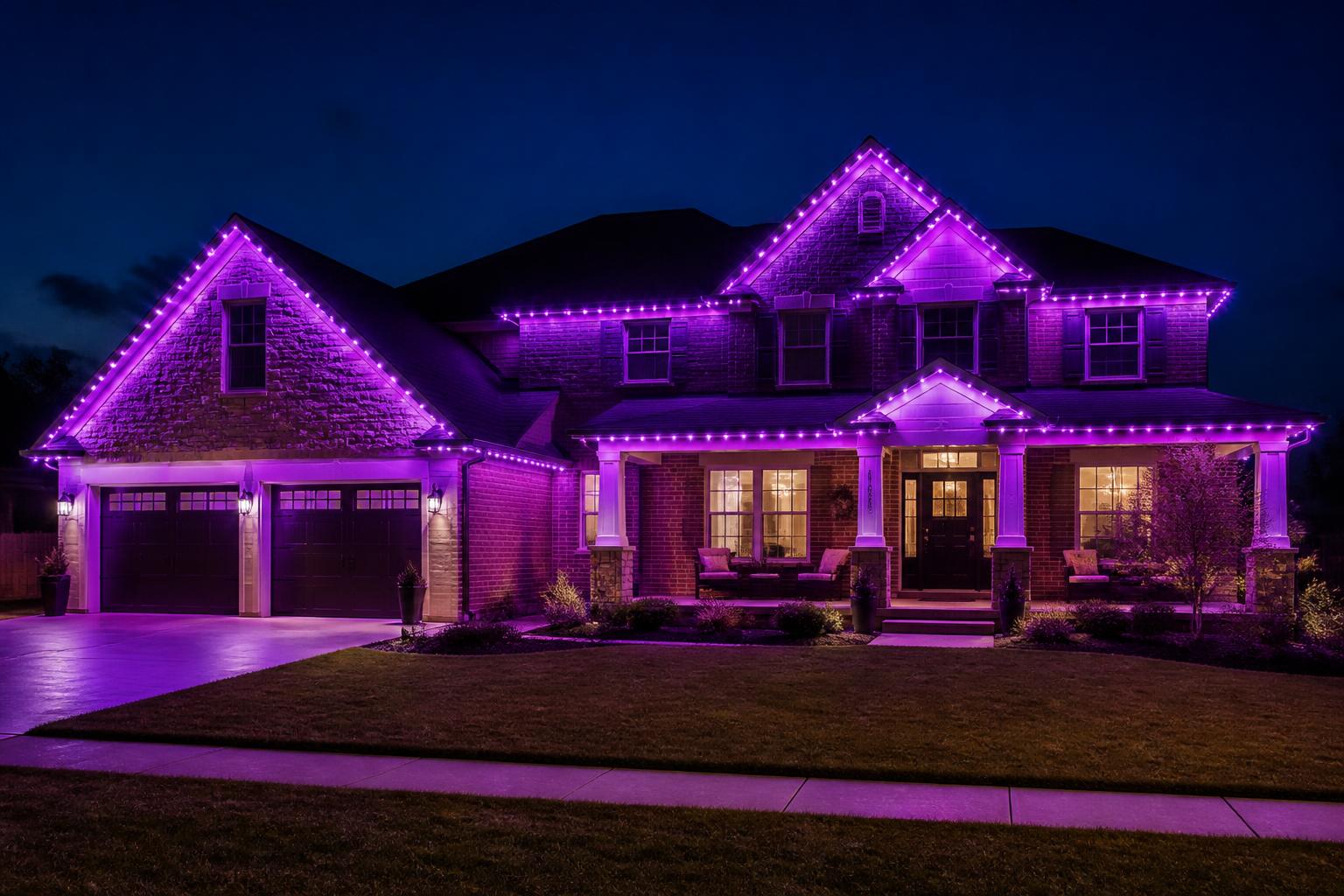 Residential perimeter roofline lighting